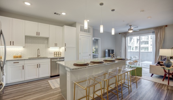 Well-lit kitchen with ample counter space