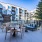 outdoor dining area at Alder at The Grove