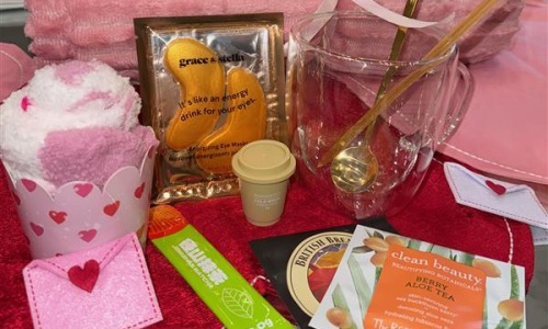 a opened beauty kit showing different items 