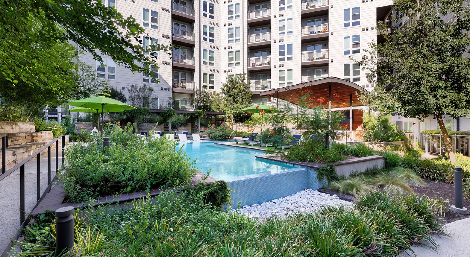 Resort-style swimming pool